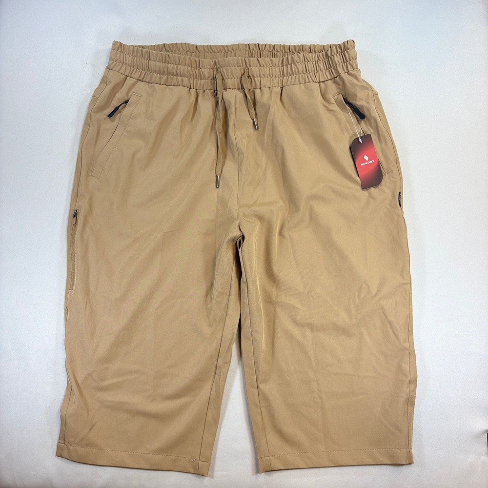 NWT Santiny Hiking Shorts Women XL Khaki 15" Quick Dry Golf Bermuda Outdoor